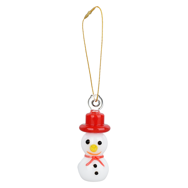 Santa's Secret Hangable Ornament Hand Pipe | Snowman | Front View