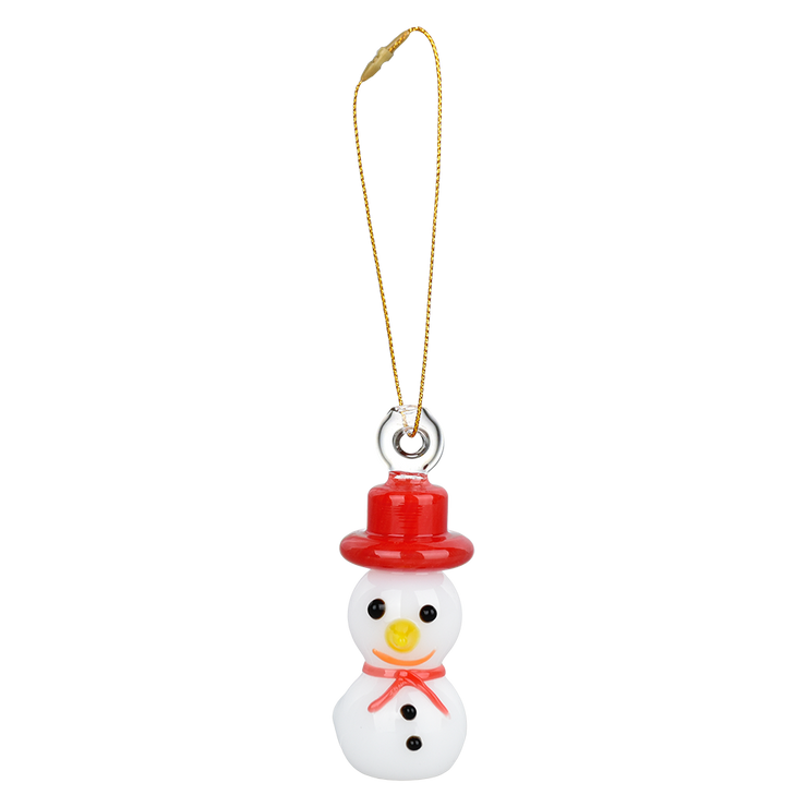 Santa's Secret Hangable Ornament Hand Pipe | Snowman | Front View