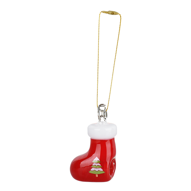 Santa's Secret Hangable Ornament Hand Pipe | Stocking | Back View