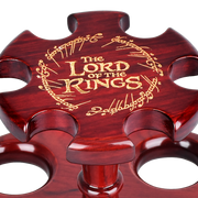 COUNCIL OF ELROND™ Multi-Pipe Wood Display Stand | Shire Pipes™ x The Lord of the Rings™ | Close View