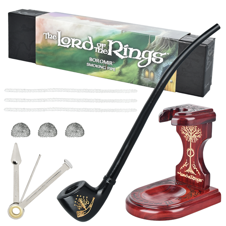 BOROMIR Smoking Pipe & MIDDLE-EARTH™ Stand Bundle | Shire Pipes™ x The Lord of the Rings™