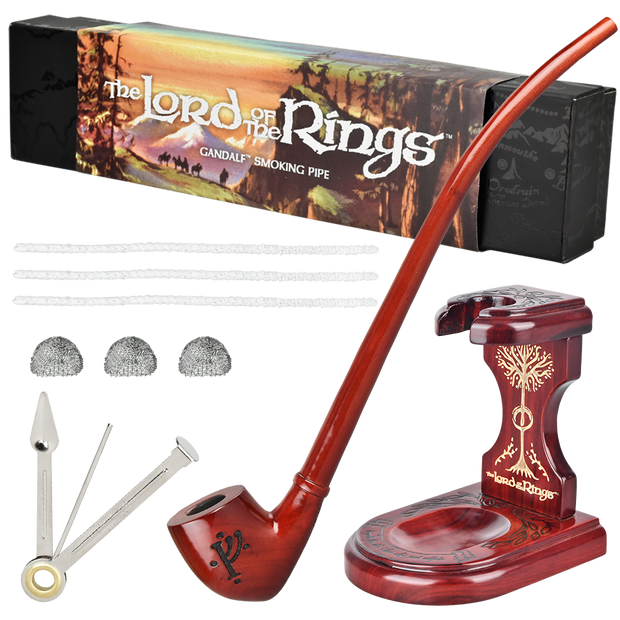 GANDALF Smoking Pipe & MIDDLE-EARTH™ Stand Bundle | Shire Pipes™ x The Lord of the Rings™