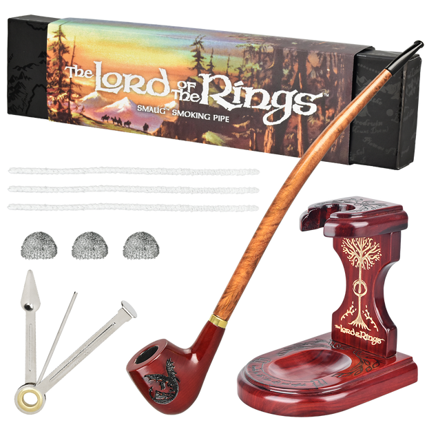 SMAUG Smoking Pipe & MIDDLE-EARTH™ Stand Bundle | Shire Pipes™ x The Lord of the Rings™