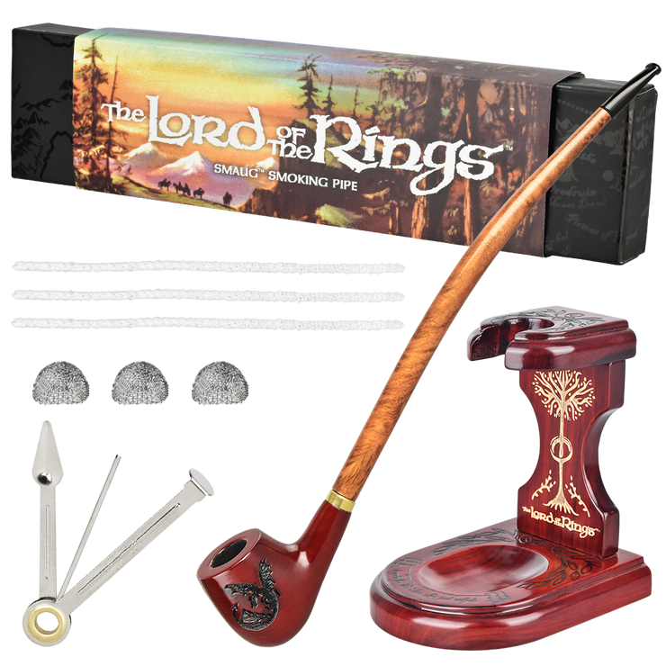 SMAUG Smoking Pipe & MIDDLE-EARTH™ Stand Bundle | Shire Pipes™ x The Lord of the Rings™