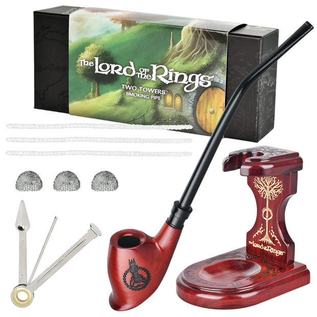 TWO TOWERS Smoking Pipe & MIDDLE-EARTH™ Stand Bundle | Shire Pipes™ x The Lord of the Rings™