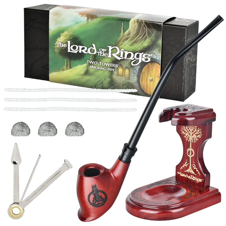 TWO TOWERS Smoking Pipe & MIDDLE-EARTH™ Stand Bundle | Shire Pipes™ x The Lord of the Rings™