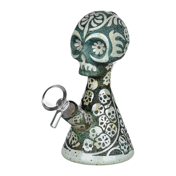 Stone Finish Sugar Skull Bong | Front View