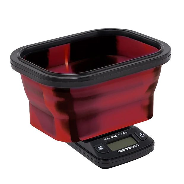 Truweigh Mini Crimson Collapsible Bowl Scale | Red Black
