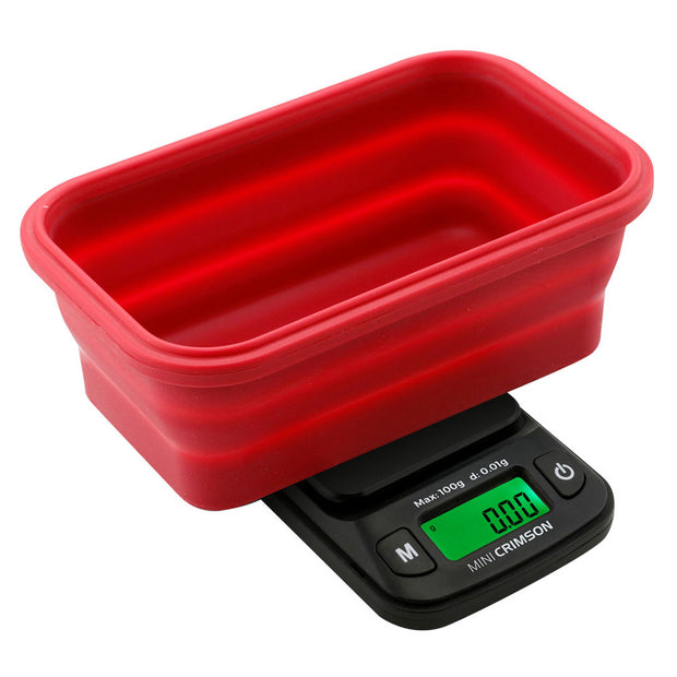 Truweigh Mini Crimson Collapsible Bowl Scale | Red