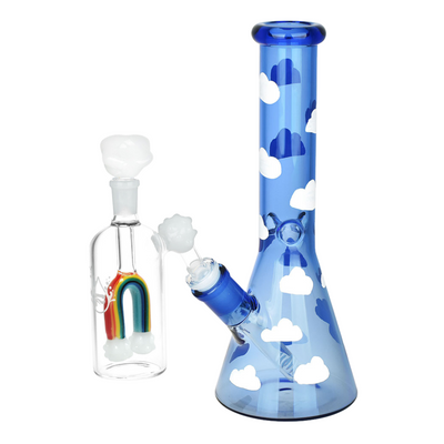 Up in the Clouds Bong & Ash Catcher Bundle