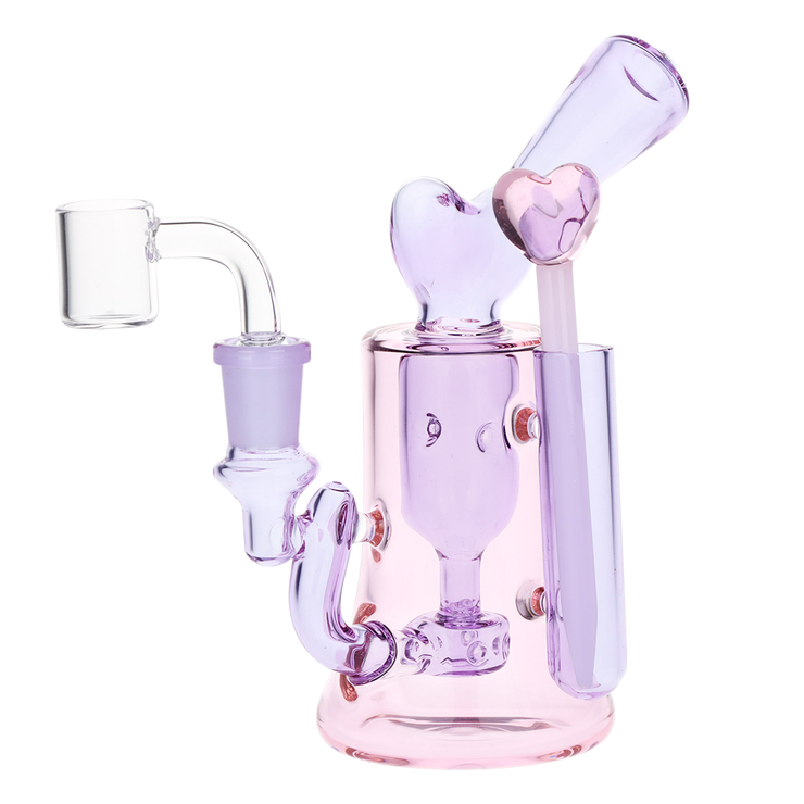 Violet Hearts Incycler Dab Rig Set | Back View