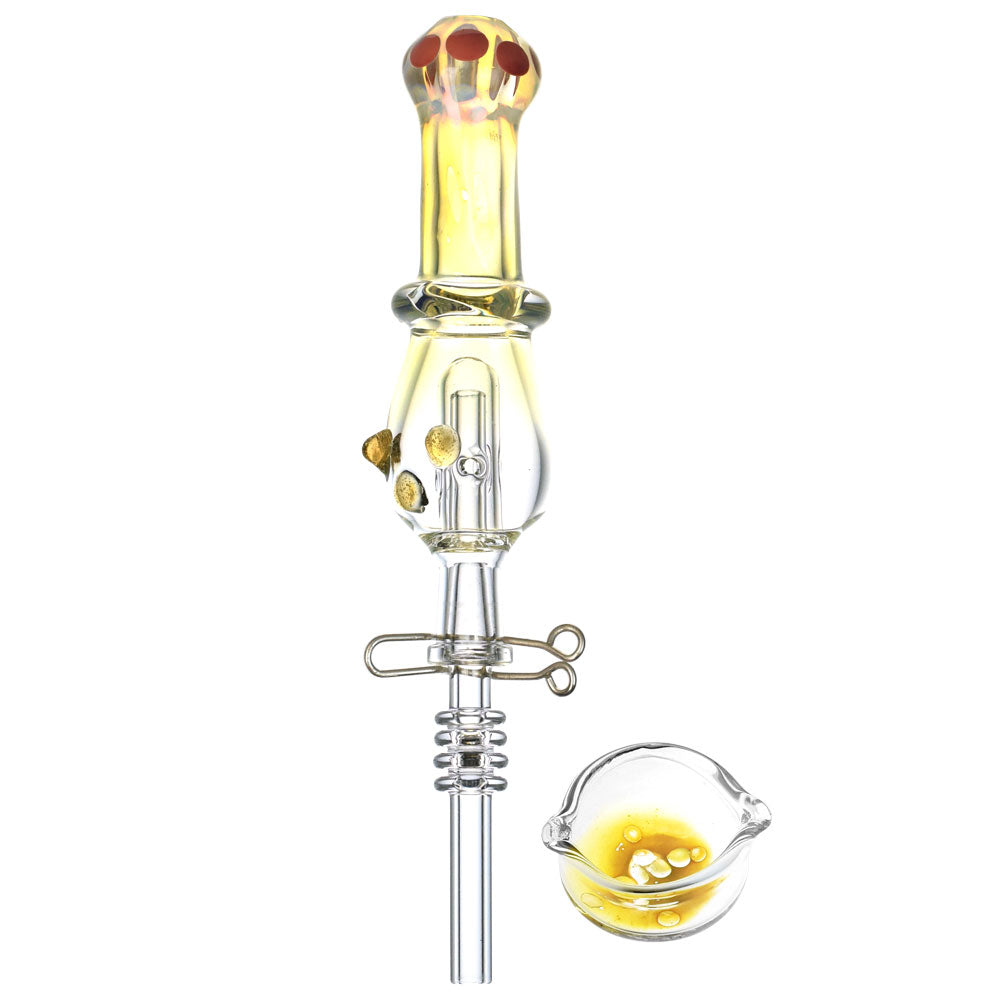 Dab Straw - Clear Glass W/ Fume & Color Worked Flat Mouthpiece, Flow  Restriction w/ Maria, 7.0 • American Made Glass Pipes, Spoons, Bubblers,  Bongs, Bats, Dab Straws