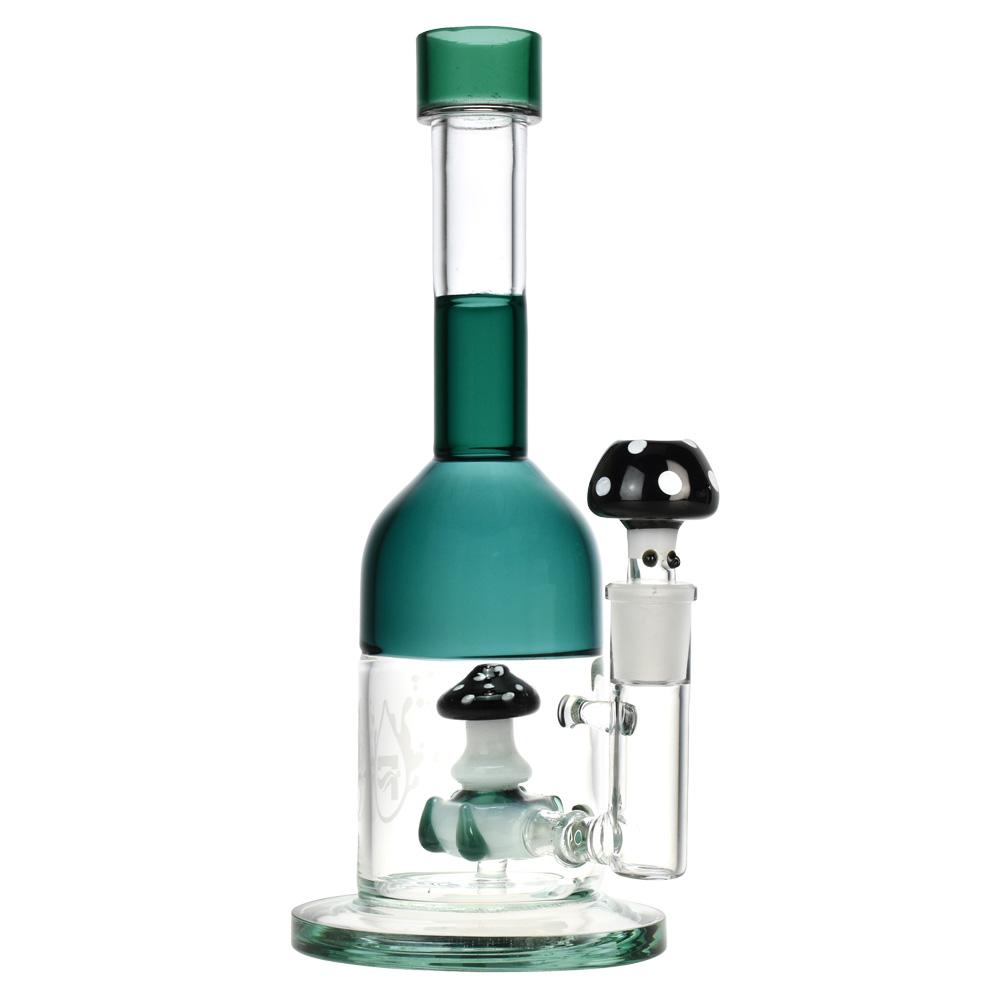 Glass Mini Rig Cluster Percolator with Curved Downstem