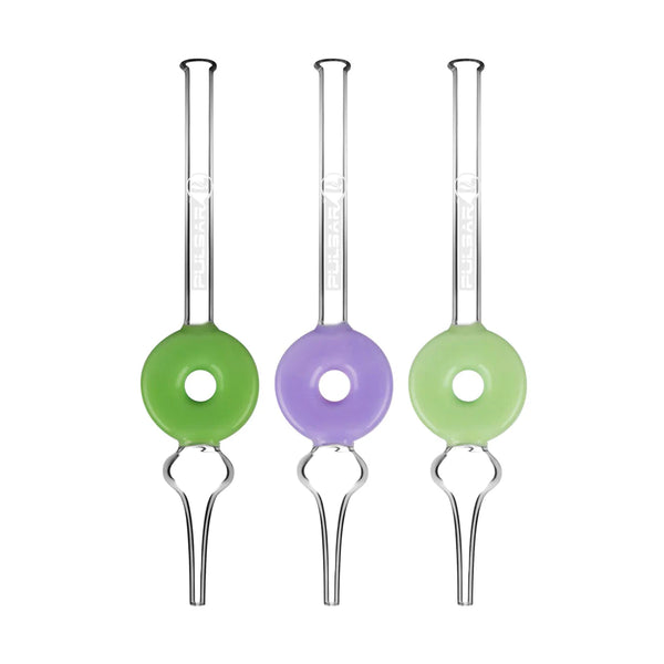 Glass Donut Dab Straw - 6.75 / 10mm / Colors Vary